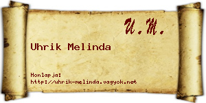 Uhrik Melinda névjegykártya